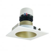 Nora NPR-4SNDC40XCHMPW - 4" Pearl LED Square Retrofit Reflector with Round Aperture, 1000lm / 12W, 4000K, Champagne Haze