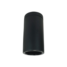 Nora NYLS3-6S1L330FC12BBB - 6" Sapphire III Surface Mount Black Cylinder, Black Reflector/Black Flange, 120-277; 0-10V