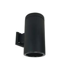 Nora NYLS3-6W1L335FP01BBB - 6" Sapphire III Wall Mount Black Cylinder, Black Reflector/Black Flange, 120V; Phase Dimming,