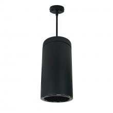 Nora NYLS3-6P1L435NP01BBB - 6" Sapphire III Pendant Mount Black Cylinder, Black Reflector/Black Flange, 120V; Phase Dimming,