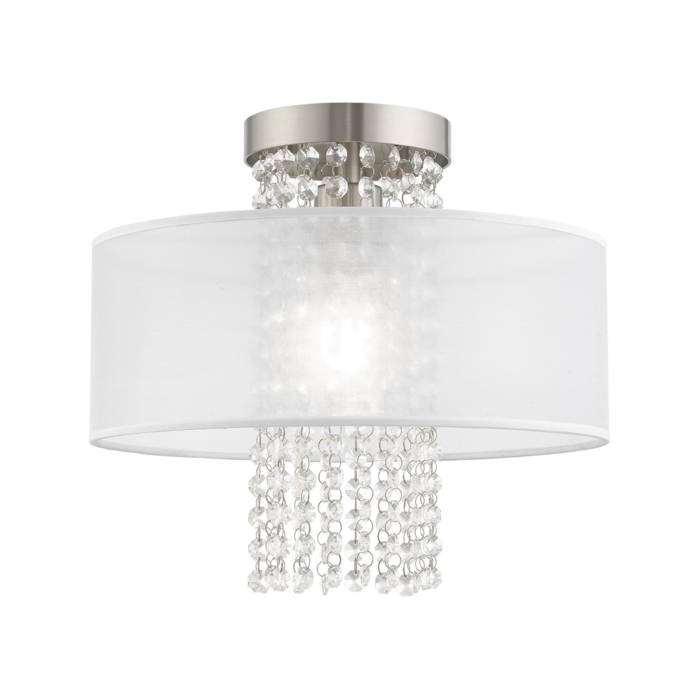 1 Lt Brushed Nickel Ceiling Mount