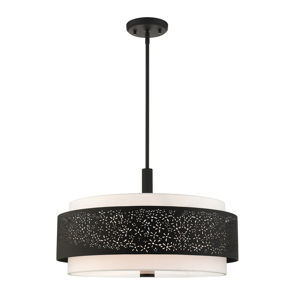 5 Lt Black Chandelier