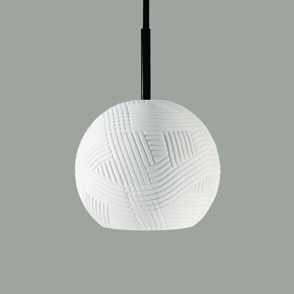 Twine Mini Pendant: Clay (Black Cord & Canopy)