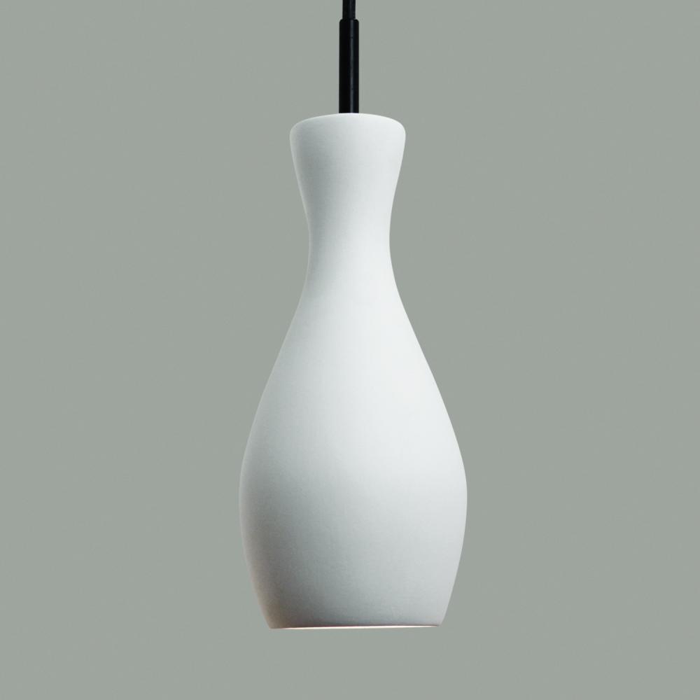 Amphora Mini Pendant: Hurricane Blue (Black Cord & Canopy)