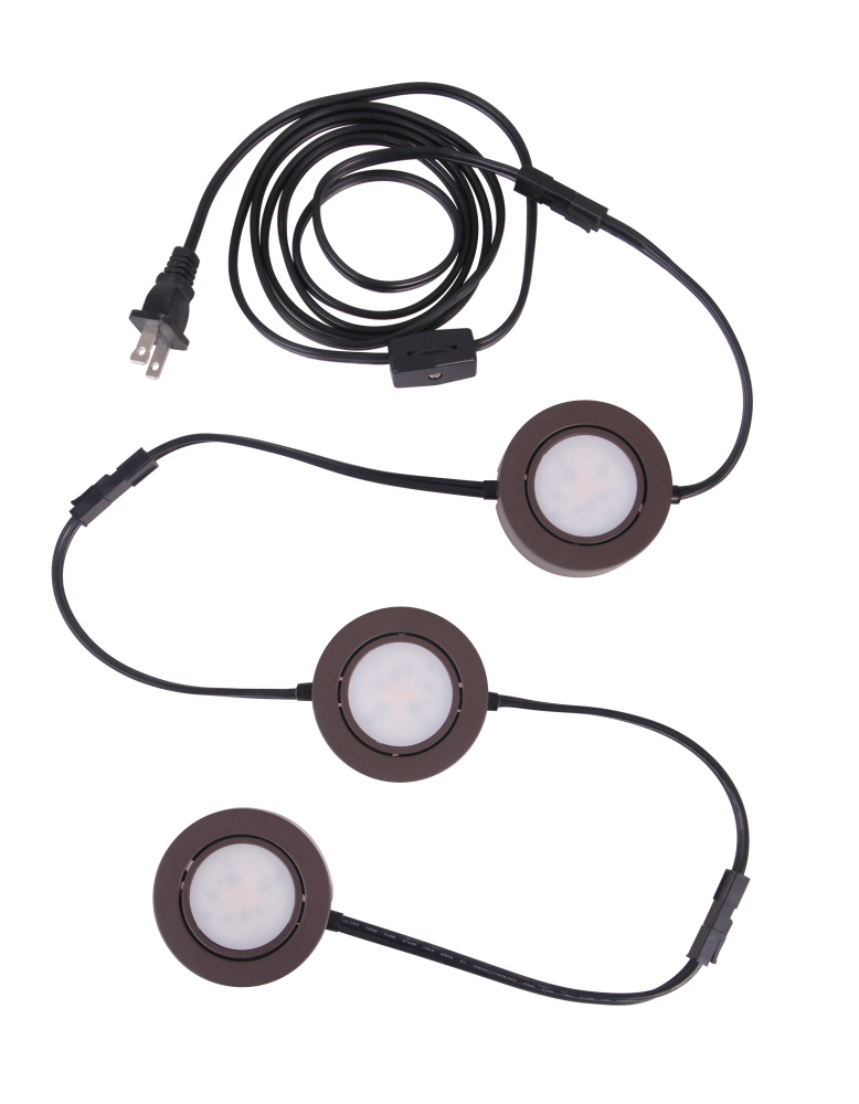 3 Pack Under Cabinet Puck 4w LED Light