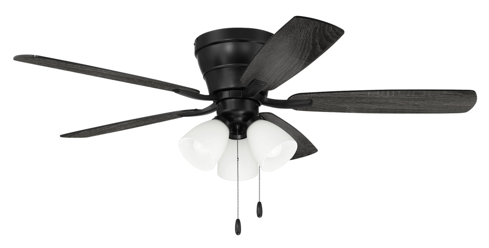 52" Hugger Ceiling Fan w/ 5 Blades, 3 Light Kit