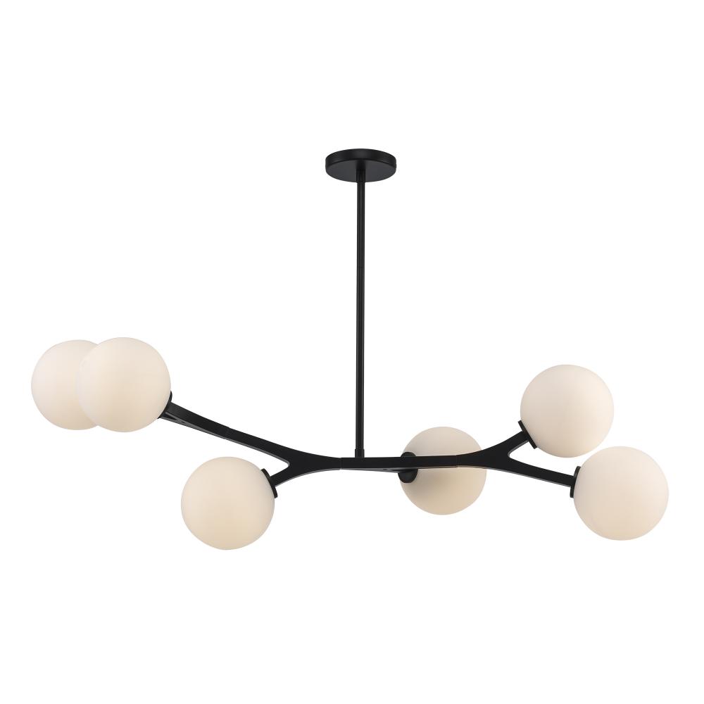 6LT PENDANT-ANGLED ARMS-WHITE