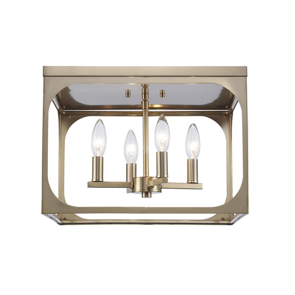4LT FLUSHMOUNT MID CENTURY-AG