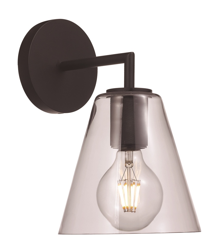 1LT SCONCE INDUSTRIAL-BK