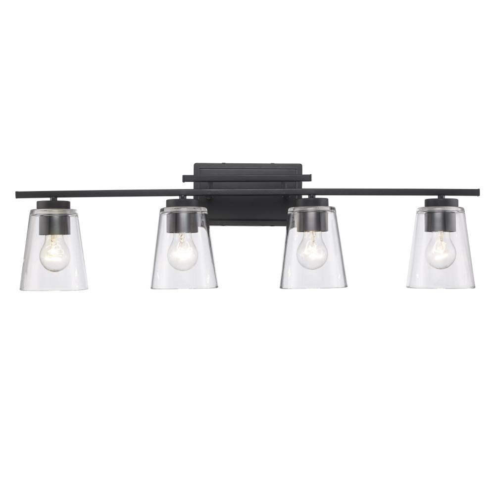 4LT VANITY-CL TAPERED-BK