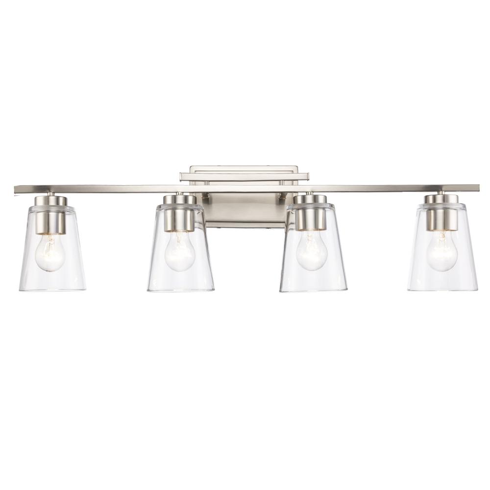4LT VANITY-CL TAPERED-BN