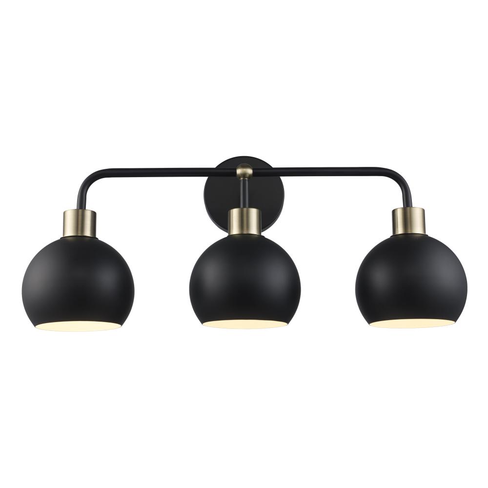 3LT VANITY-BK METAL SHADES-BK-