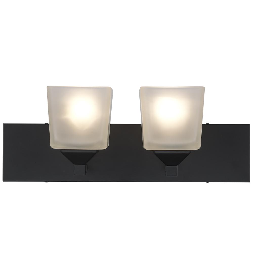 2LT WALL- SQUARE FROST GLASS-B