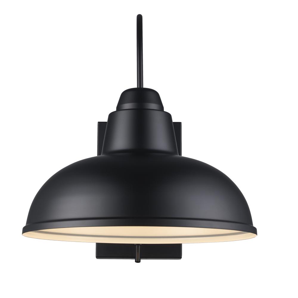 1LT WALL-LG-BK W/ BK SHADE