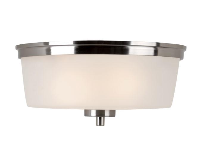 2LT-FLUSHMOUNT-BRUSHED NICKEL-