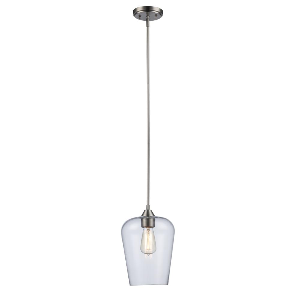 1LT PENDANT-CLEAR TULIP-BN