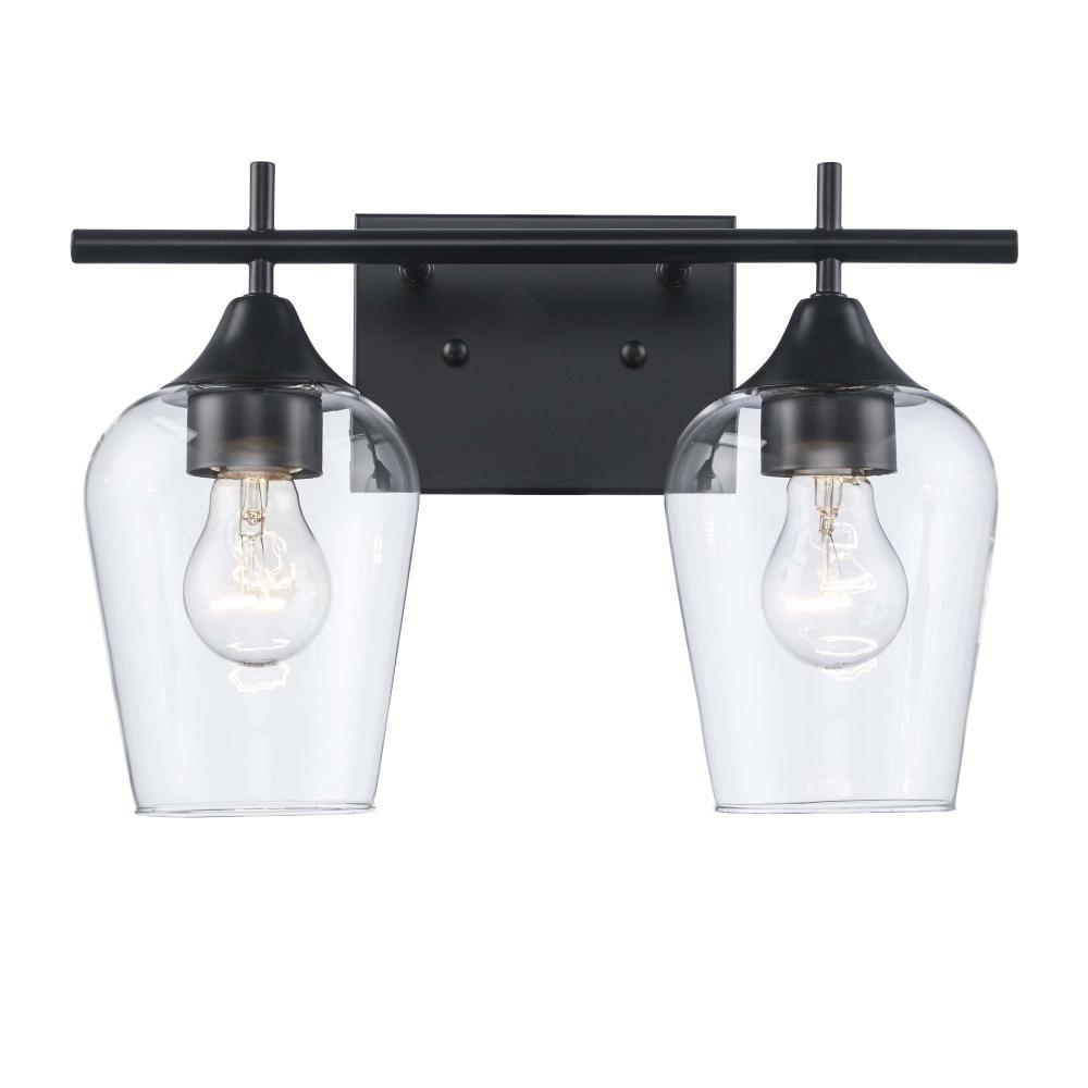 2LT VANITY-CLEAR TULIP-BK