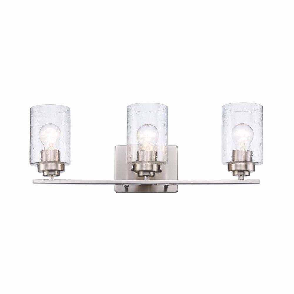 3LT BATH BAR-DOUBLE DISK-BN-SE