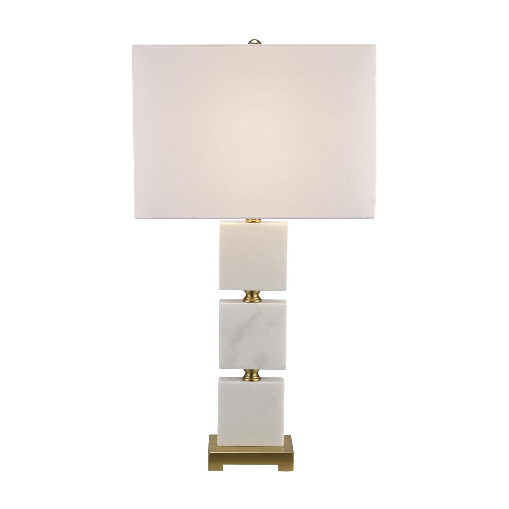 1LT TABLE LAMP MARBLE CUBES-WG