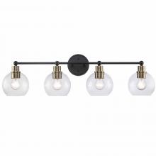Trans Globe 22224 AG-BK - 4LT VANITY BAILEY CL-AG-BK