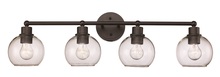 Trans Globe 22224 BK - 4LT VANITY BAILEY CL-BK