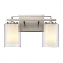 Trans Globe 22482 BN - 2LT VANITY-GLASS SHADE X2-BN