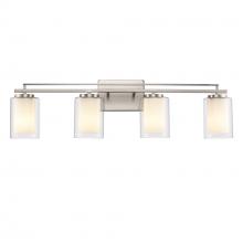 Trans Globe 22484 BN - 4LT VANITY-GLASS SHADE X2-BN