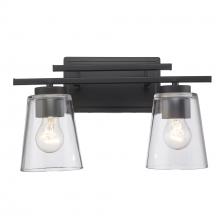 Trans Globe 22492 BK - 2LT VANITY-CL TAPERED-BK