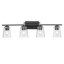 Trans Globe 22494 BK - 4LT VANITY-CL TAPERED-BK