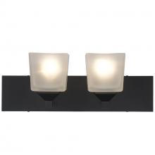 Trans Globe 2802 BK - 2LT WALL- SQUARE FROST GLASS-B