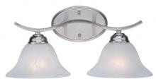 Trans Globe 2826 BN - 2LT BATHBAR- WAVE- MRBLZD GLS