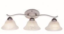 Trans Globe 2827 BN - 3LT BATHBAR- WAVE- MRBLZD GLS