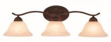 Trans Globe 2827 ROB - 3LT BATHBAR-WAVE-MRBLZD GLASS