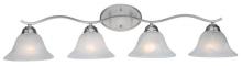 Trans Globe 2828 BN - 4LT BATHBAR-WAVE-MRBLZD GLS
