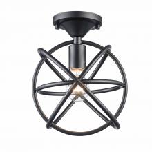 Trans Globe 30271 BK - 1LT SEMIFLUSH-LOOPS-BK