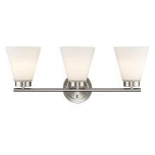 Trans Globe 71803 BN - 3LT VANITY-FLARED GLASS-BN