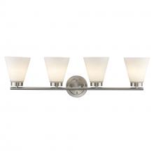 Trans Globe 71804 BN - 4LT VANITY-FLARED GLASS-BN