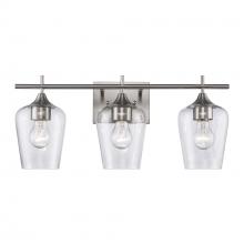 Trans Globe 71833 BN - 3LT VANITY-CLEAR TULIP-BN