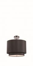 Trans Globe PND-801 BK - 3LT PENDANT-15"" DOUBLE SHADE-