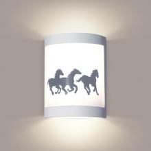 A-19 F200G - Cheyenne Wall Sconce: Satin White