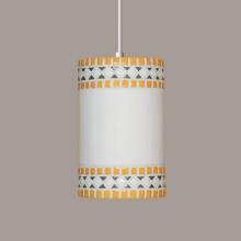 A-19 PM20301-SY-BCC - Borders Pendant Sunflower Yellow (Black Cord & Canopy)