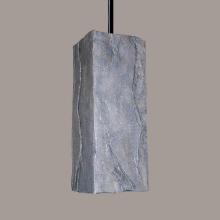 A-19 PN18011-GR-BCC - Stone Pendant Grey (Black Cord & Canopy)