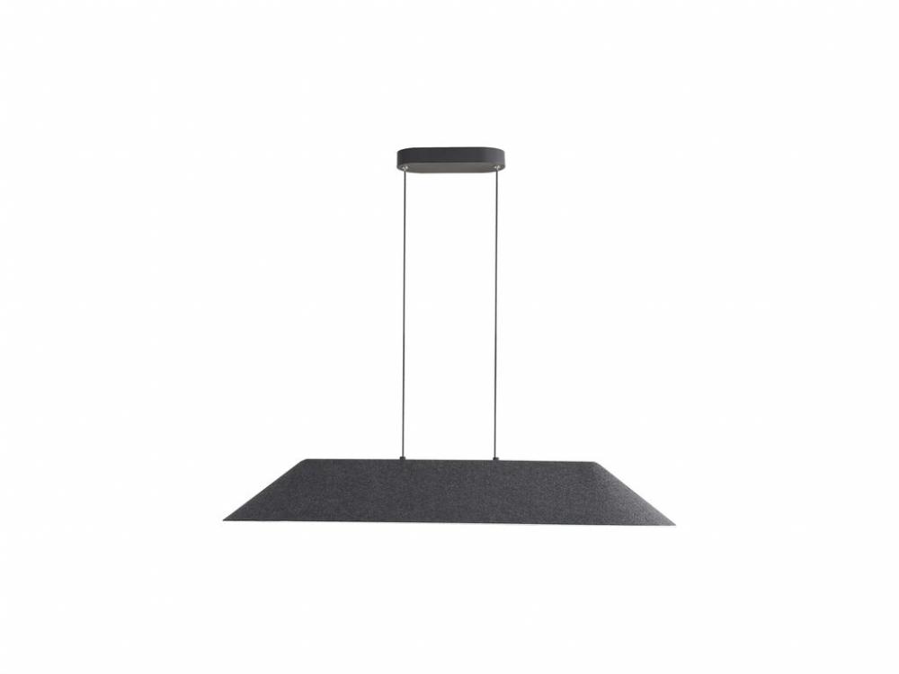 Faroe 43" LED Linear Pendant in Flecked Black/Grey