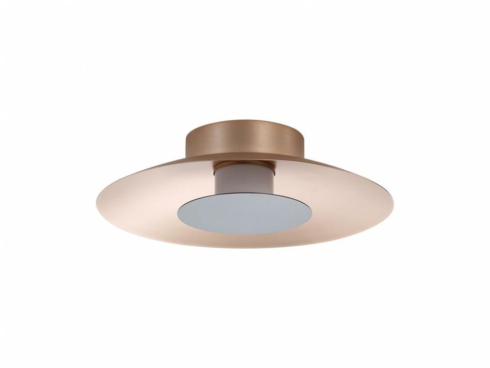 Luma LED Flush Mount - 12" in French Gold with Graphite Shade